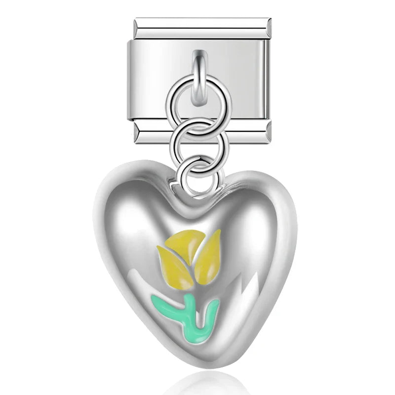 funny Bear Flower Cherry Tulip Heart Bowknot charms