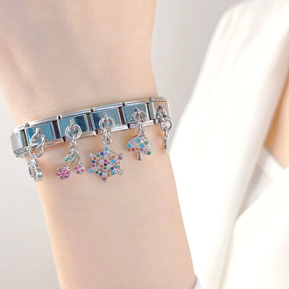 Enamel High Heel Shoe & Stiletto Dangle Charm for Charm Bracelets