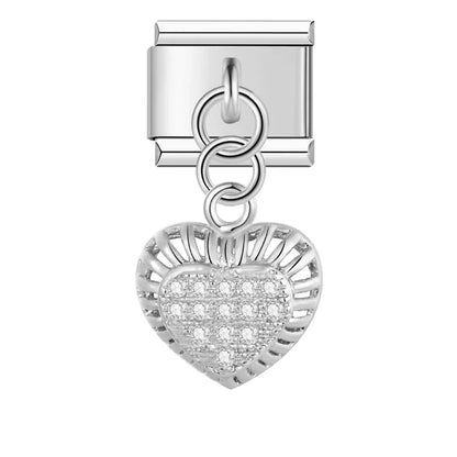 Shiny Heart Dangle Charms