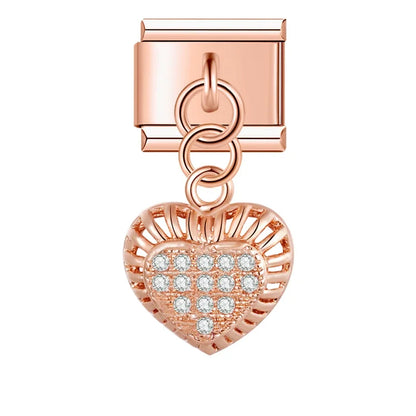Shiny Heart Dangle Charms