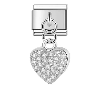 Shiny Heart Dangle Charms