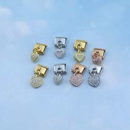 Shiny Heart Dangle Charms