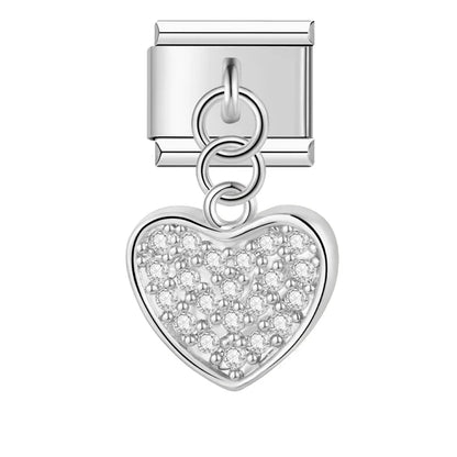 Shiny Heart Dangle Charms