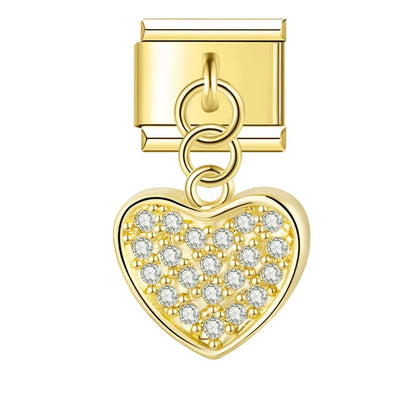 Shiny Heart Dangle Charms