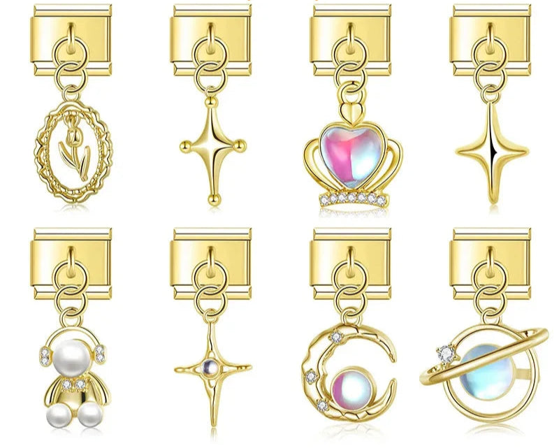 Cross Heart Moon Crown DJ804
