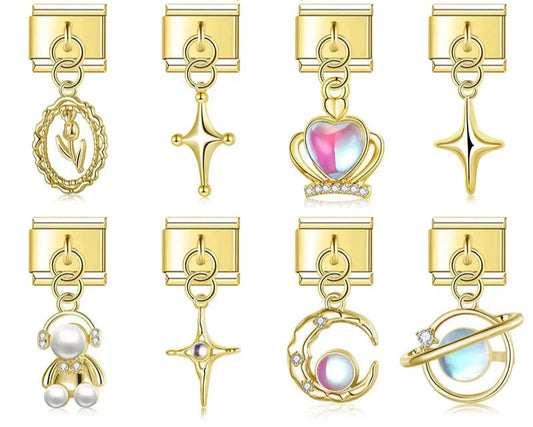 Cross Heart Moon Crown DJ804