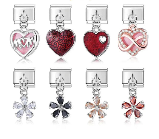 Daisy Flower Zircon Heart MOM DJ609