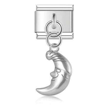 Enamel Rocket Ship & Astronaut Dangle Charm for Charm Bracelets