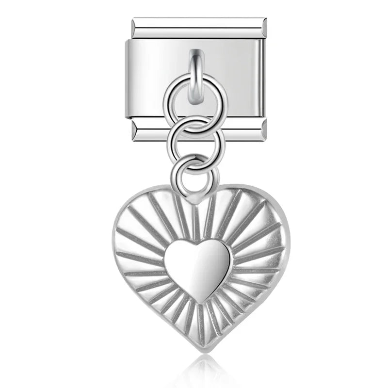The Vintage Heritage & Sacred Medallion Dangle Charm in Silver