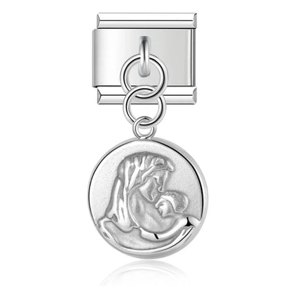 Enamel Rocket Ship & Astronaut Dangle Charm for Charm Bracelets
