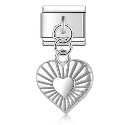 Enamel Rocket Ship & Astronaut Dangle Charm for Charm Bracelets