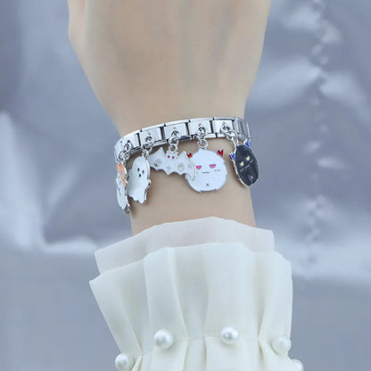 Halloween Ghost, Castle & Bat Italian Charm – Spooky 9mm Charm Bracelet Links