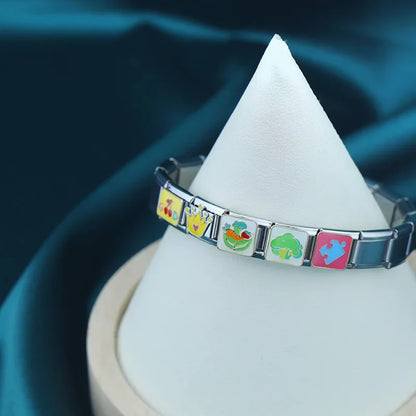 Planet, Crown, Veggie Bowl, Roast Chicken, Puzzle & Christmas Tree Italian Charms