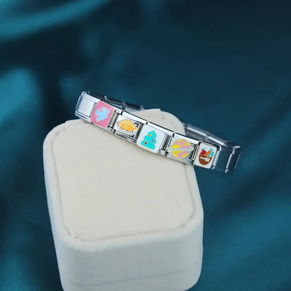 Planet, Crown, Veggie Bowl, Roast Chicken, Puzzle & Christmas Tree Italian Charms