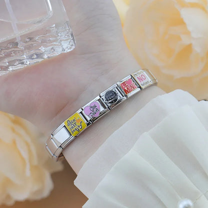 Sassy Quote & Fine Art Italian Charms — Drama Queen, No Refunds, Don't Panic & Classic Portraits