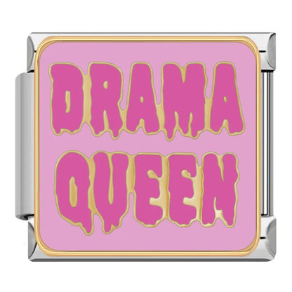 Sassy Quote & Fine Art Italian Charms — Drama Queen, No Refunds, Don't Panic & Classic Portraits