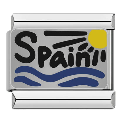 Slogan Italian Charms — Hope, Family, Daughter, Las Vegas, Spain & Travel Bracelet Links