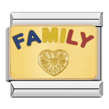 Slogan Italian Charms — Hope, Family, Daughter, Las Vegas, Spain & Travel Bracelet Links