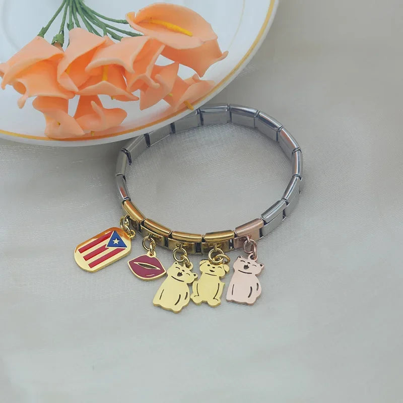 Cat Dog Lip charms