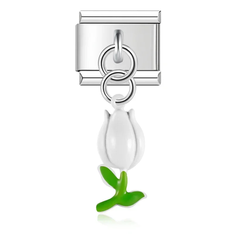 Butterfly Tulip Flower charms