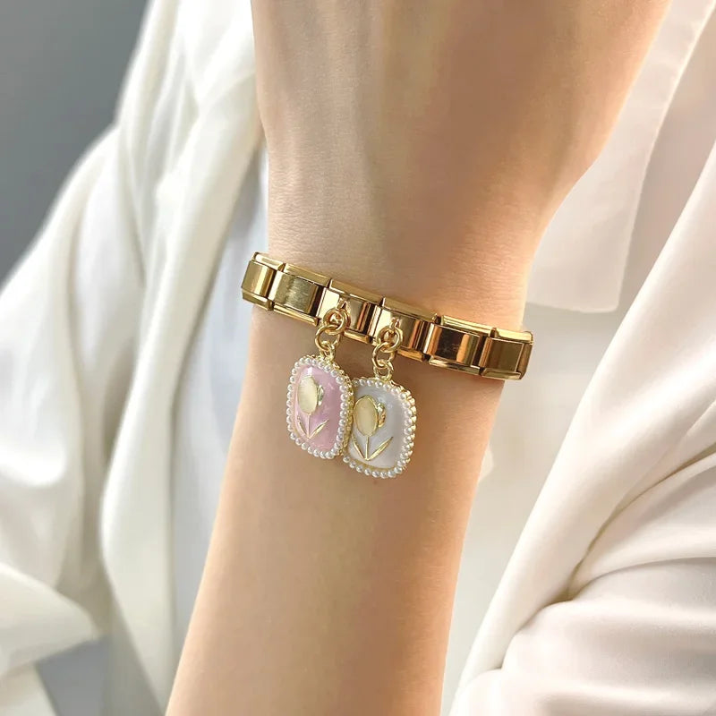 Butterfly Tulip Flower charms