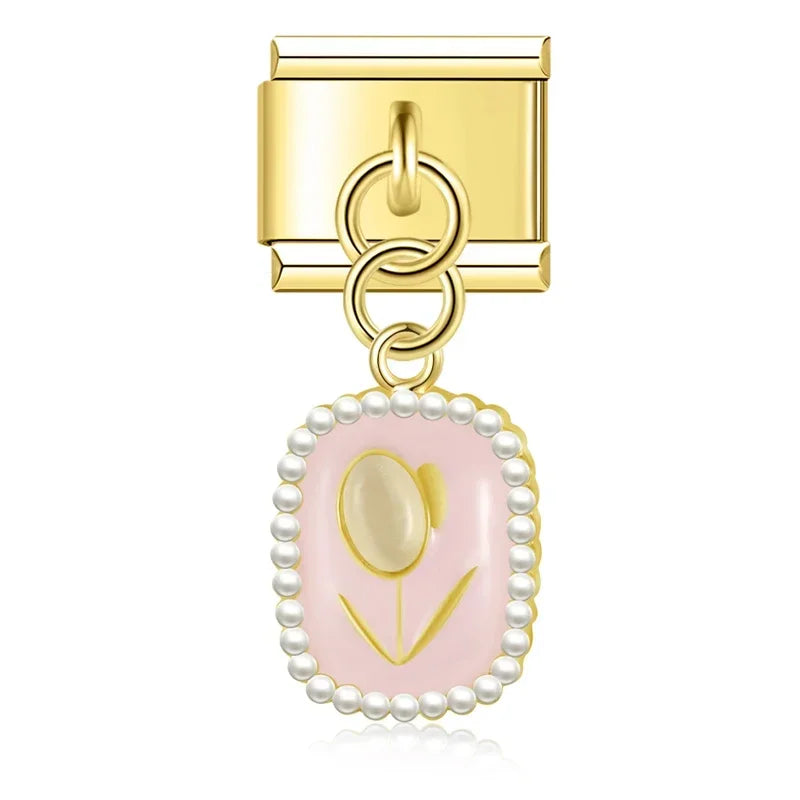 Butterfly Tulip Flower charms