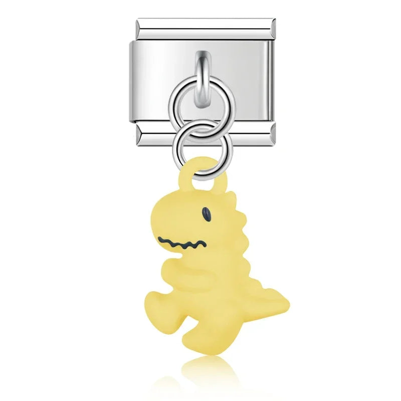 Colorful cute Dinosaur charms