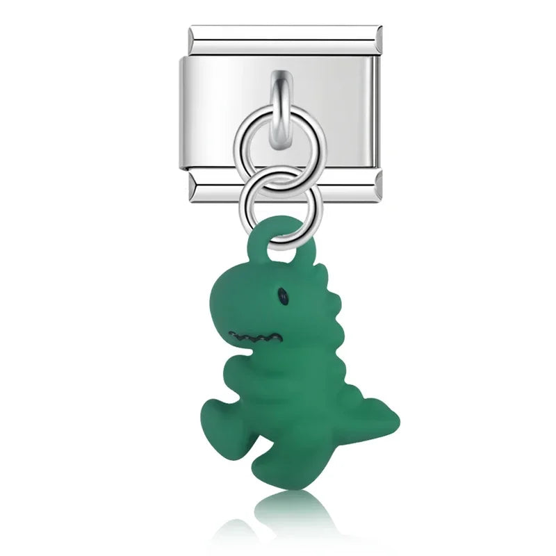 Colorful cute Dinosaur charms