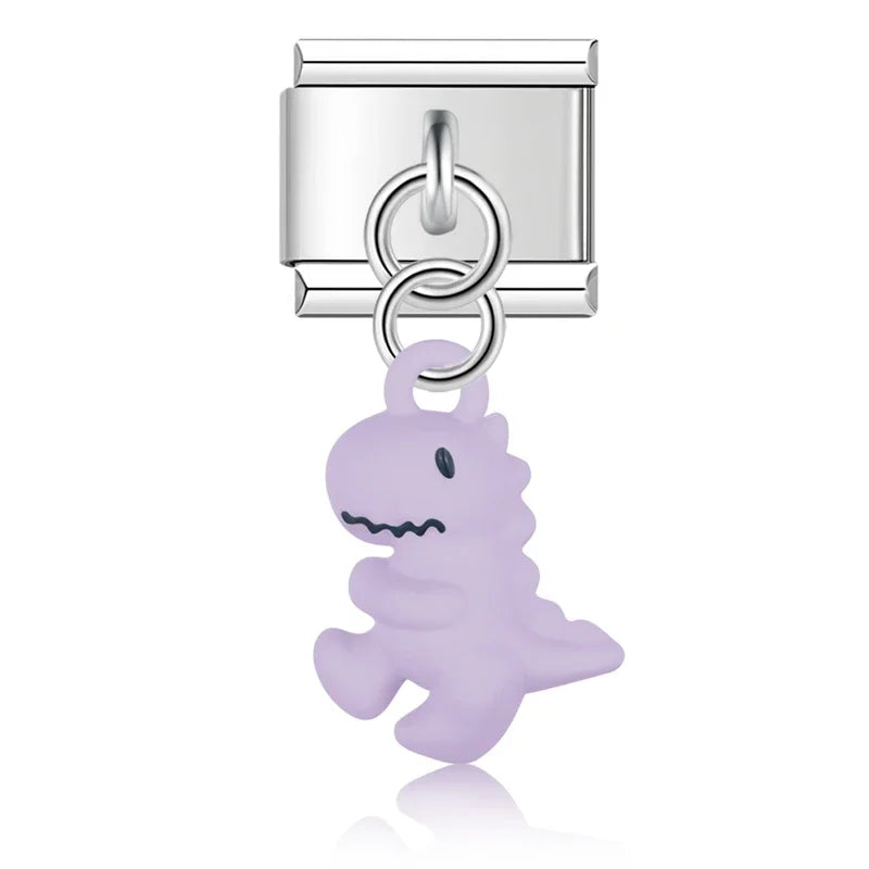 Colorful cute Dinosaur charms