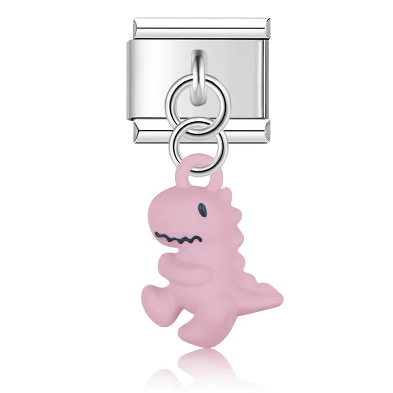 Colorful cute Dinosaur charms