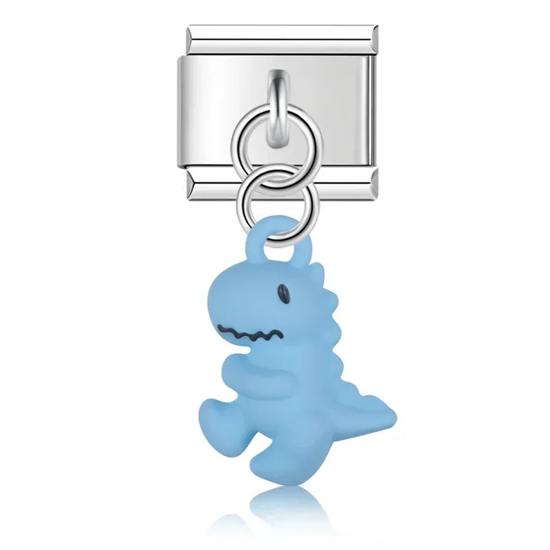 Colorful cute Dinosaur charms