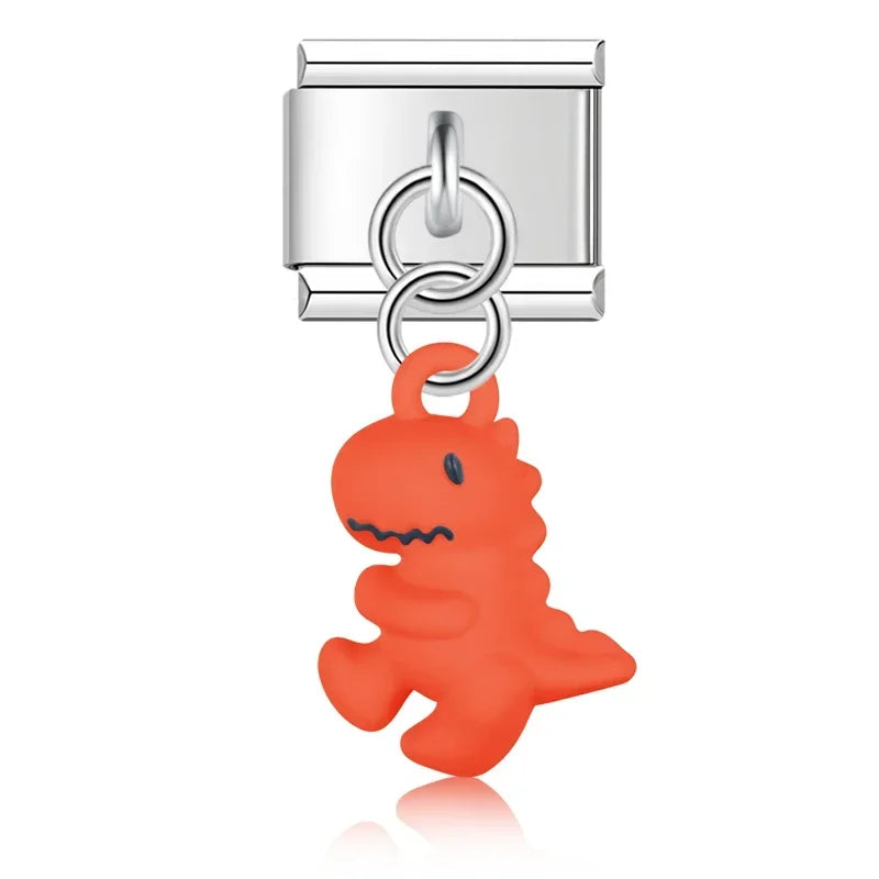 Colorful cute Dinosaur charms