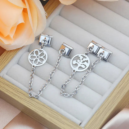 Eye, flower and Tree of Life safety chain link — 9mm Italian charm, by Charmtastic
