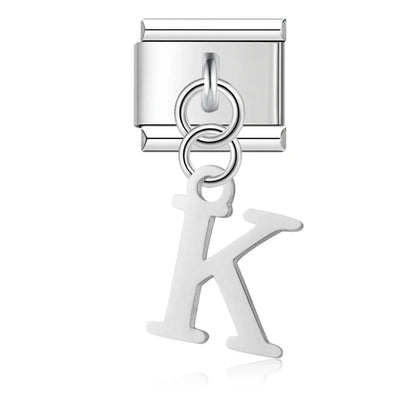 The Silver Uppercase Letter Dangle Charm A–Z