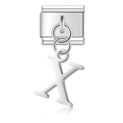 The Silver Lowercase Letter Dangle Charm A–Z