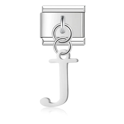 The Silver Lowercase Letter Dangle Charm A–Z