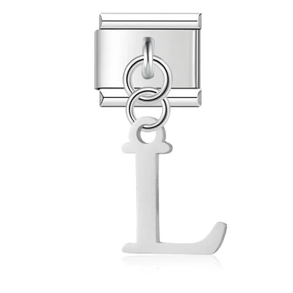The Silver Uppercase Letter Dangle Charm A–Z
