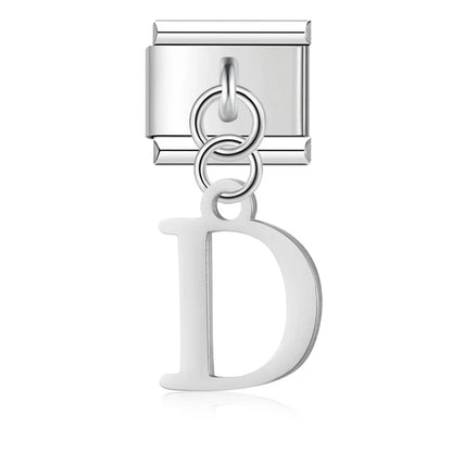 The Silver Uppercase Letter Dangle Charm A–Z