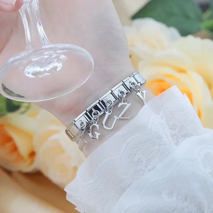 The Silver Lowercase Letter Dangle Charm A–Z