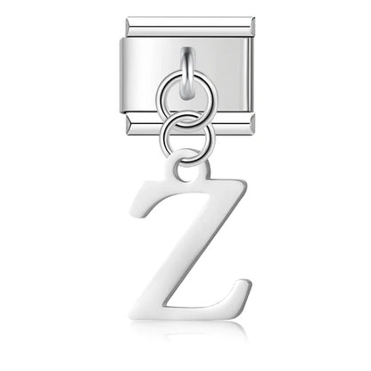 The Silver Uppercase Letter Dangle Charm A–Z