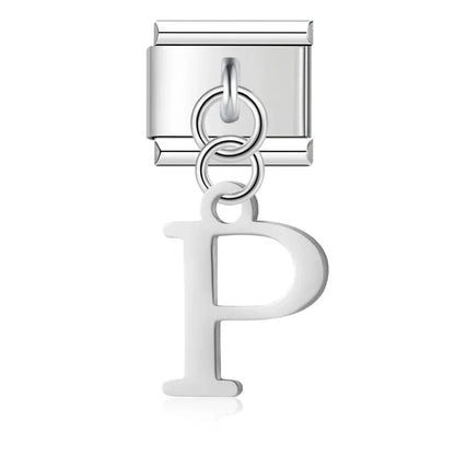 The Silver Lowercase Letter Dangle Charm A–Z
