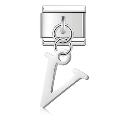 The Silver Lowercase Letter Dangle Charm A–Z