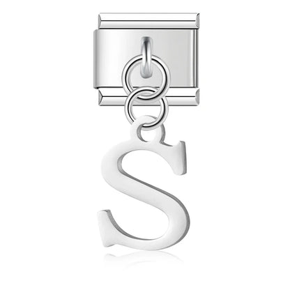 The Silver Lowercase Letter Dangle Charm A–Z