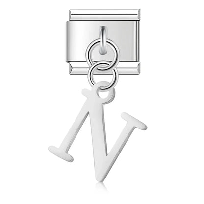 The Silver Uppercase Letter Dangle Charm A–Z