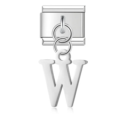 The Silver Lowercase Letter Dangle Charm A–Z