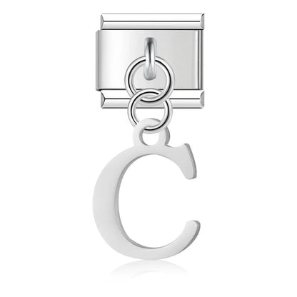 The Silver Uppercase Letter Dangle Charm A–Z