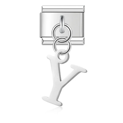 The Silver Uppercase Letter Dangle Charm A–Z