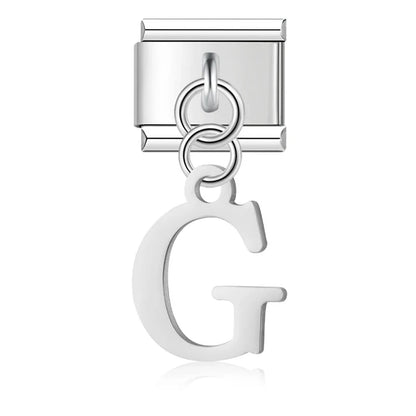 The Silver Lowercase Letter Dangle Charm A–Z