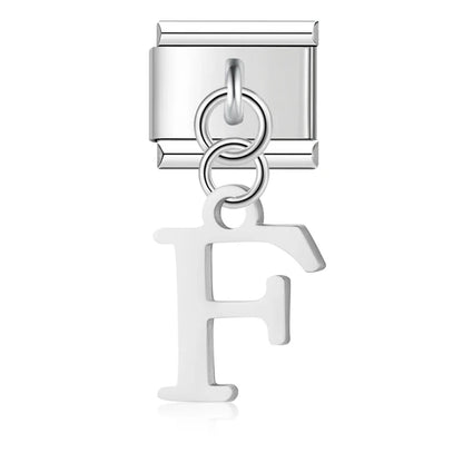 The Silver Uppercase Letter Dangle Charm A–Z