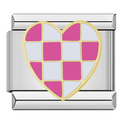Colourful Heart, Cheers & Football Italian Charms — Rainbow, Cocktail & Sports Bracelet Links